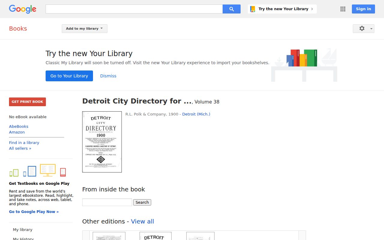 Michigan city directory, digitized 1900 R.L. Polk Detroit volume in Google Books