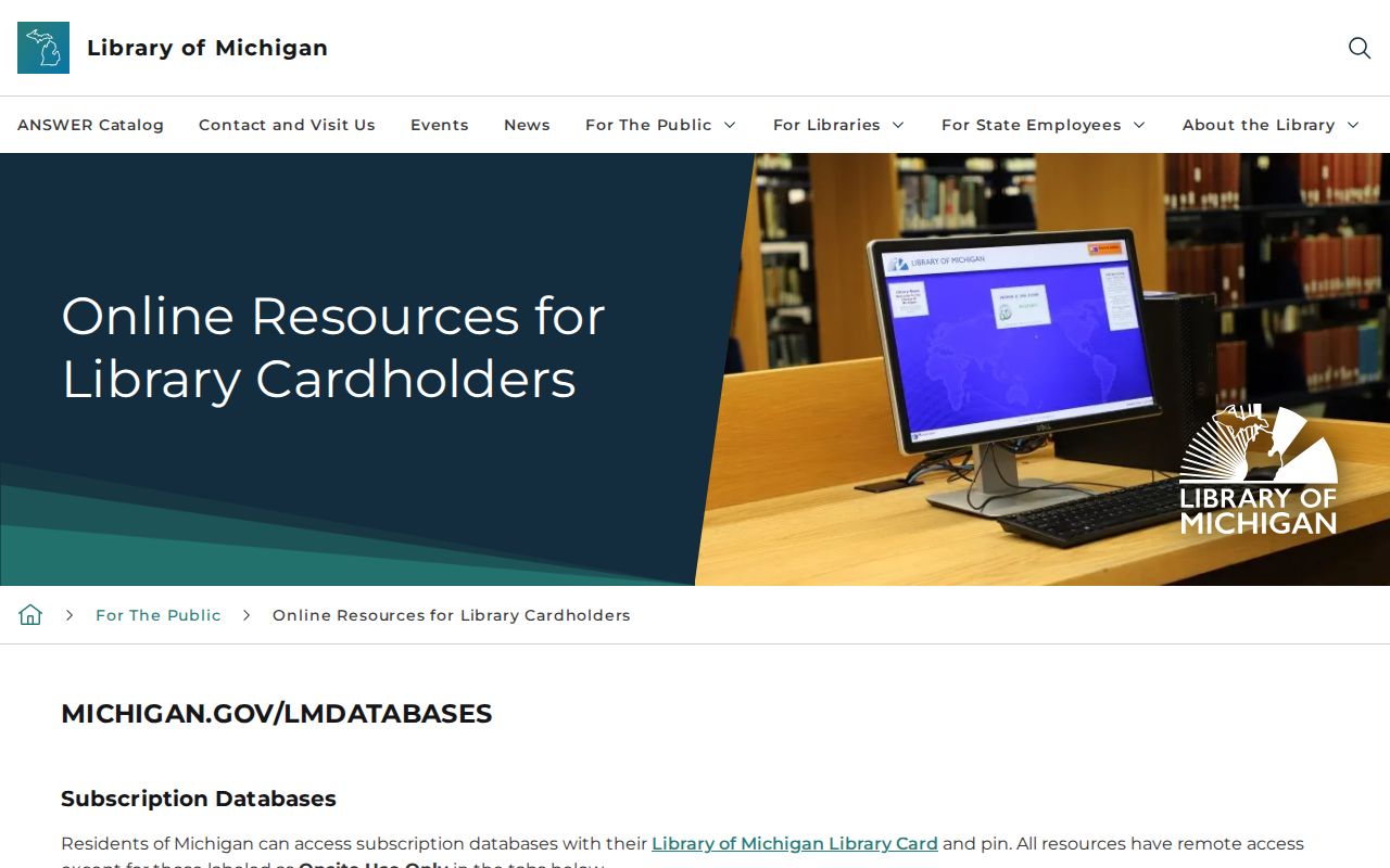 Michigan city directory research using Library of Michigan cardholder resources